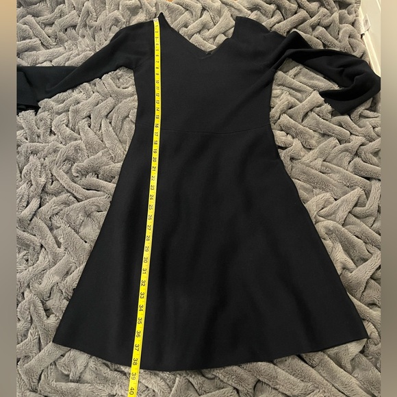 Ann Taylor Classic Navy Long Sleeve V Neck Sweater Dress Size Small - Picture 12 of 14